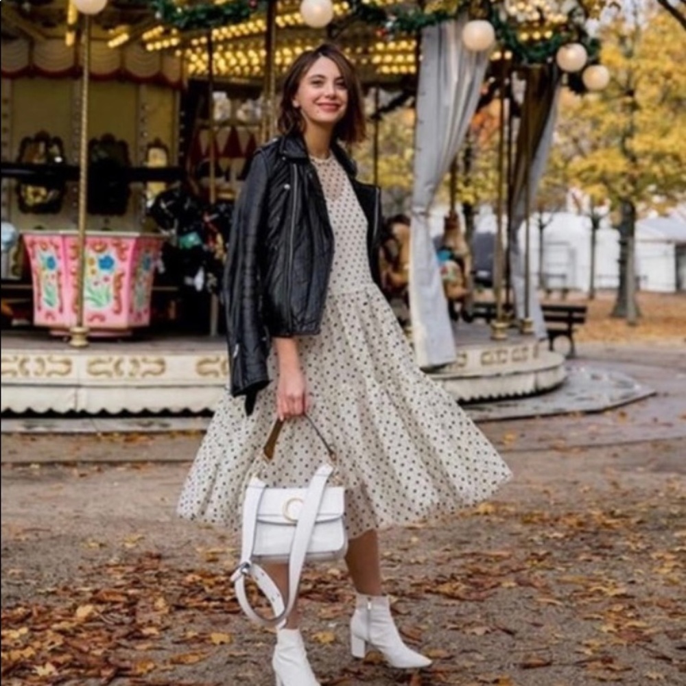 H&M Tulle Polka Dot Dress